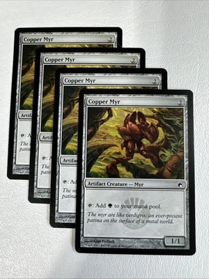X4 Copper Myr - NM/MINT Regular #158 Scars of Mirrodin MTG Magic Playset - Image 1 of 2