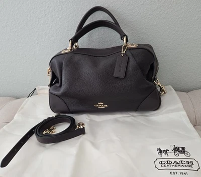 Bolso de hombro Coach 69621 Lane Burdeos de cuero granulado refinado con sangre de buey... Foto 1 de 4