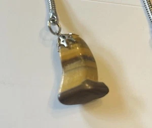 Vintage Key Chain Key Ring Fob 1950’s Tiger Eye Polished Stone Collectable - Picture 1 of 7