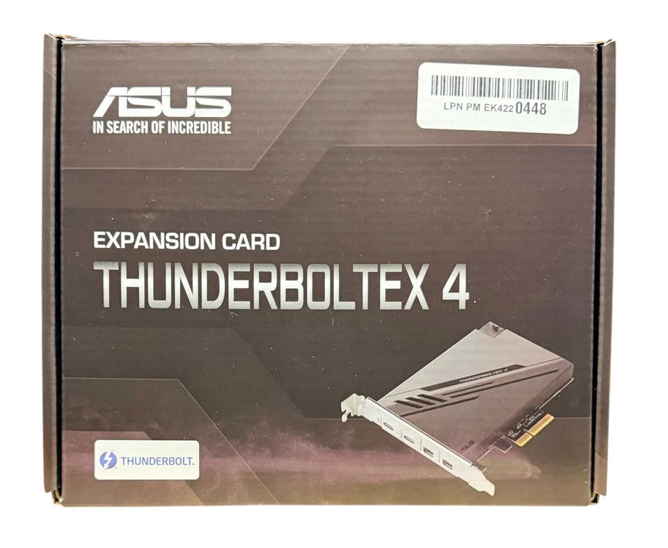 ASUS ThunderboltEX 4 Card with 2 Thunderbolt 4 Ports and DisplayPort 1.4 Support - Image 1 of 4