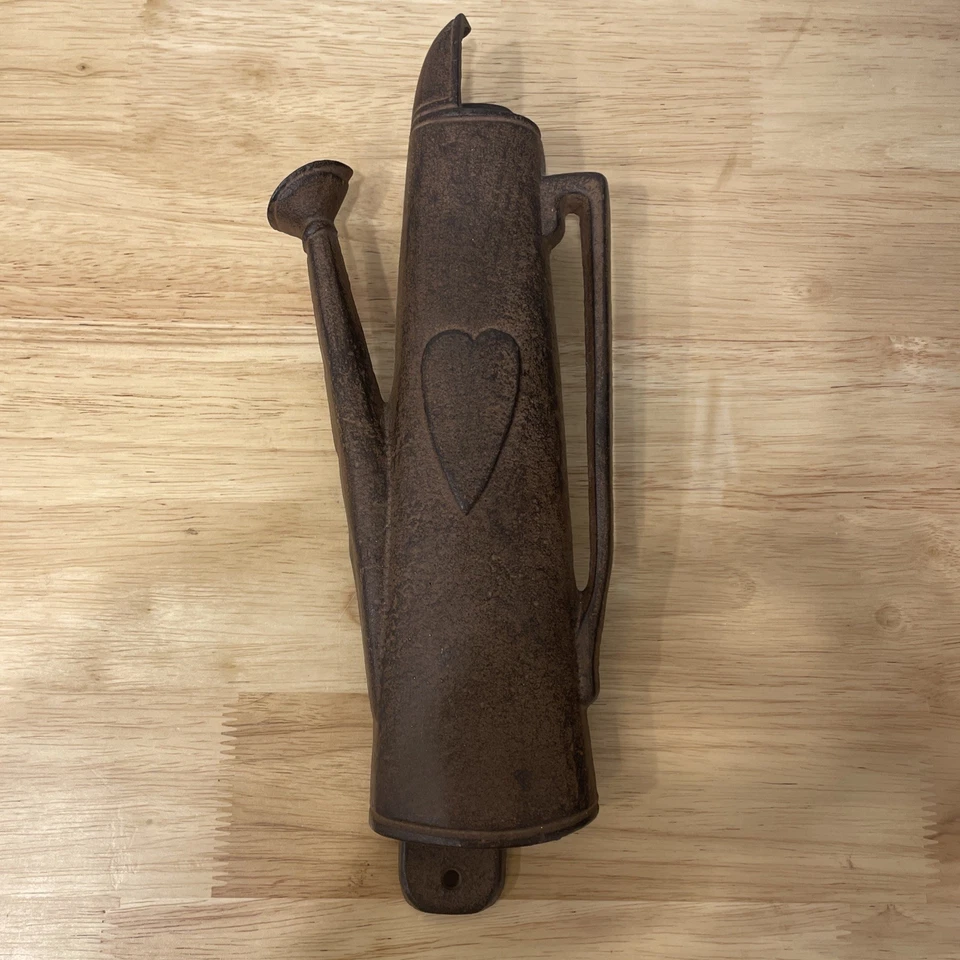 Llamador de puerta temático jarra de hierro fundido - Metal macizo - Corazón Foto 1 de 4