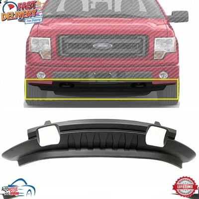 NEW FRONT BUMPER LOWER VALANCE PANEL BLACK FOR 2009-2014 FORD F-150 FO1095228 - Image 1 of 4