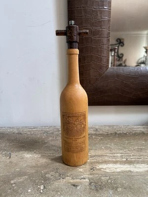 Olde Thompson деревянная винная бутылка перечная мельница/мельница замок Бордо 1970 США - Изображение 1 из 4