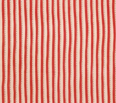 Bloom Stripe Orange Peach Spring Windham Laurie Bird Cotton Quilting Fabric 1 YD - Image 1 of 4