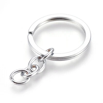 10 piezas Aleación Dividido Llavero Cadena Conector Cierres Platino 25 mm Foto 1 de 3