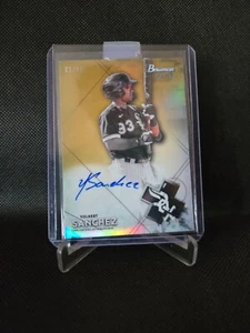 Yolbert Sanchez 2021 Bowman Sterling 'Gold Auto' Prospect #1/50 #BSPA-YSA - Foto 1 di 3