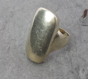 Anillo de plata esterlina para hombre diseño moderno rectangular hecho a mano plata 925 6,5 gramos - Imagen 1 de 7