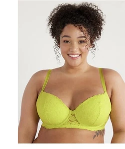 No Boundaries All Over Lace Balconette Bra with Sugarcup 40C Citrus Sizzle New - Picture 1 of 6