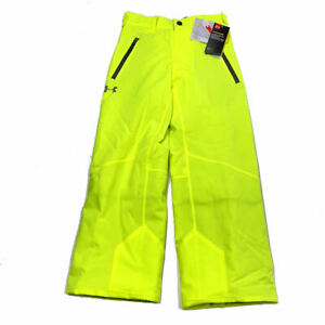 NWT Under Armour Storm 3M Insulated Snow Pants Youth S YSM Yellow Ski Snowboard