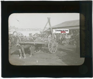 Marché Irkoutsk, Russie, photo plaque verre, noir & blanc, positif 8,5x10 cm - Photo 1 sur 2