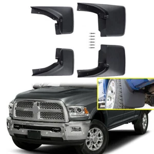 Fit RAM 2009-2019 Front & Rear Deluxe Molded Splash Guards Mud Flaps Set 4pcs - Picture 1 of 3