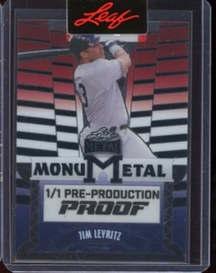 2024 Leaf Metal MonuMetal Proof Clear RWB Jim Leyritz (1/1) - Picture 1 of 2