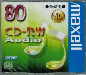 RARE MAXELL CD-RW 80 AUDIO 80 min Blank CD-RW Digital Audio Master Quality Japan - Afbeelding 1 van 4