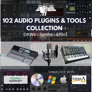 102 Audio Plugins & Tools Collection - DAWs, Synths, Effect | DVD - Picture 1 of 13