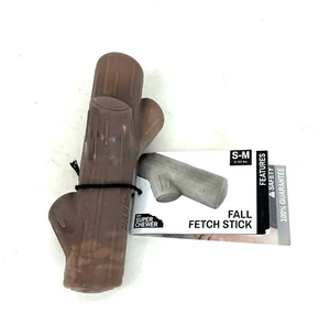 Caja de corteza caída palo perro juguete masticable nailon súper masticador marrón S-M (0-50 lb) - Imagen 1 de 3