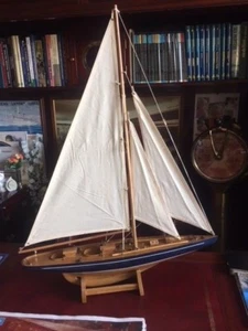 Barca a vela in legno idea regalo stile marina grande - Picture 1 of 1