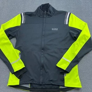 Gore Running We Mens Cycling Jacket XL Windstopper Softshell Reflective Full Zip - Picture 1 of 16