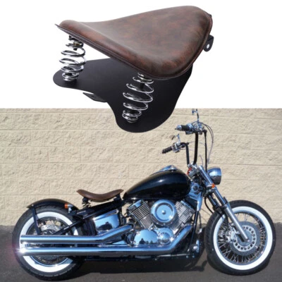 For Yamaha V Star 250 650 950 1100 1300 Bobber Spring Solo Seat Base Aged Brown - Image 1 of 4