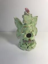 Midwestern Home Whimsical Garden Angel Birdhouse 10" Tall Ceramic Hanging