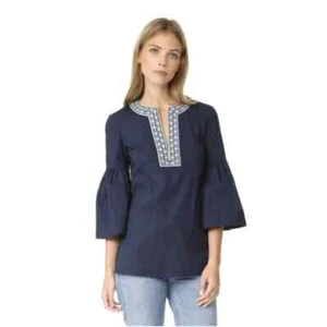 Túnica con manga campana Tory Burch Ariana talla 8 - Imagen 1 de 7