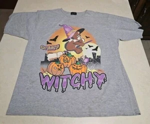 Halloween Beary Witchy Shirt Cartoon Bear Witch Pumpkin Cozy Tee Vintage y2k XL - Picture 1 of 6