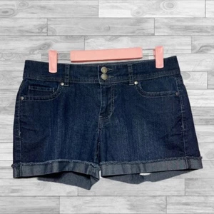 Daisy Fuentes Women's Stretch Cuffed Jean Shorts sz 4 (Waist 31") Blue Denim - Picture 1 of 5