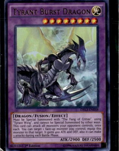 YUGIOH TYRANT BURST DRAGON DRL2-EN004 SECRET 1ST ED - Picture 1 of 2