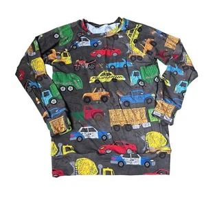 Boy’s Bamboo Cars Crewneck Long Sleeve Top 6/7 Custom Made Vi And Jax Brand - Picture 1 of 2