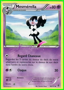 Carte Pokemon " MESMERELLA " Poings Furieux XY PV 80 40/111 VF UNCO - Imagen 1 de 1