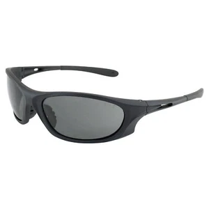 GLOBAL VISION RIDGE SUNGLASSES MATTE BLACK FRAME SMOKE LENS ANSI Z87.1 - Picture 1 of 8