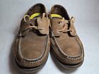 Timberland Men's Brown Leather Suede Moc Toe  Lace Up Boat Shoes Size 11.5