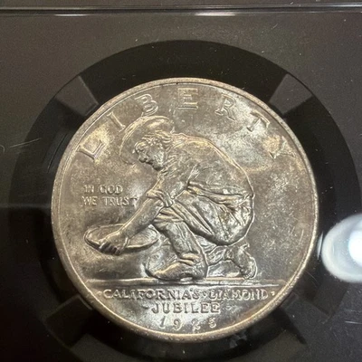 1925 S California Commemorative Half Dollar NGC MS64 Mint State VaultBox Silver - Image 1 of 4