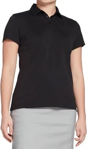 Damen Lady Hagen Poloshirt Piqué Kurzarm Schwarz Golf Tennis Neu Medium - Bild 1 von 3