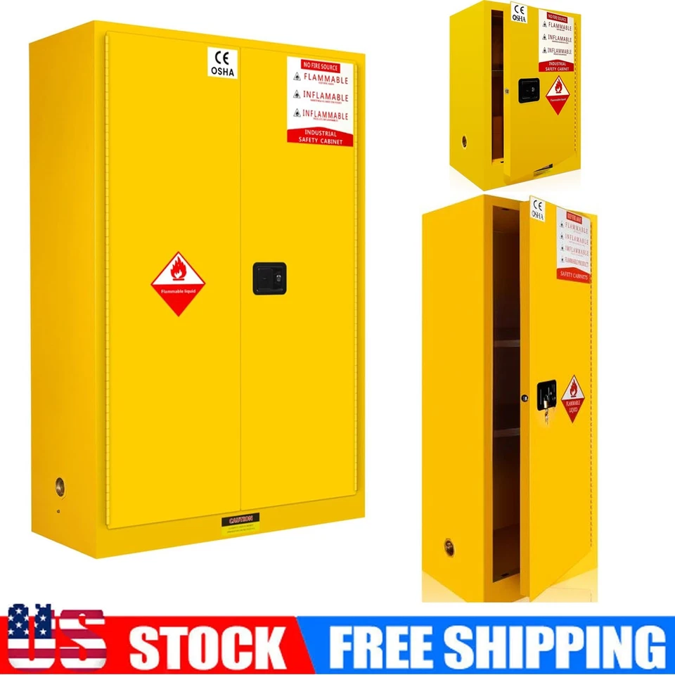 12/60Gal Flammable Storage Cabinet Hazardous Liquid Storage Cabinet  for Factory - Image 1 of 1