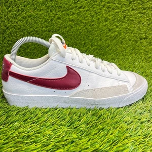 Nike Blazer Low 77 White Team Red Boys Size 6.5Y Athletic Leather Shoes Sneakers - Picture 1 of 10