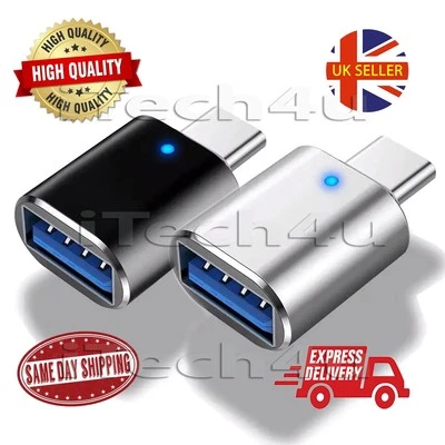 USB Type-C 3.0 to USB-A Female 3.0 Adapter Male to OTG Data Converter Connector - Image 1 of 4