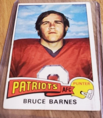 1975 Topps Bruce Barnes New England Patriots #129 - Image 1 of 2