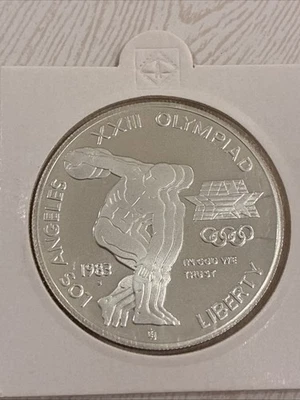 1983 S LOS ANGELES XXIII OLYMPIAD LIBERTY SILVER ONE DOLLAR PROOF  MIRROR FINISH - Image 1 of 2