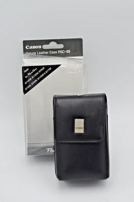 Canon PSC-55 PowerShot Leather Compact Camera Case Belt Loop Box *OBO* - Image 1 of 4