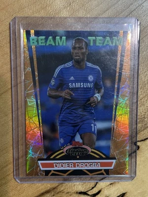 2021-22 Topps Stadium Chrome UEFA Didier Drogba /25 Orange Beam Team Case Hit - Image 1 of 4