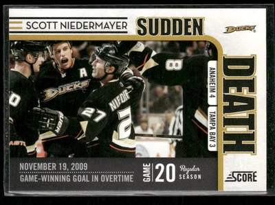 2010-11 Score Sudden Death #5 Scott Niedermayer - Image 1 of 2