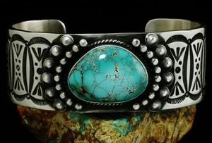 Bracciale doppio lato Herman Smith Brannon blu ragnatela turchese - Foto 1 di 9