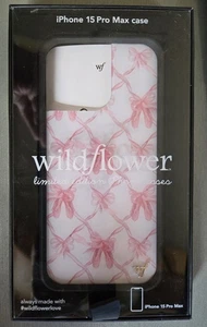 Wild Flower iPhone 15 Pro Case - Limited Edition Pink Ribbon Lattice New - Picture 1 of 3