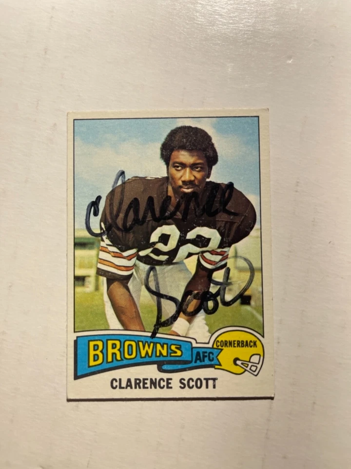 Cleveland Browns CLARENCE SCOTT Signed Card - Image 1 of 1