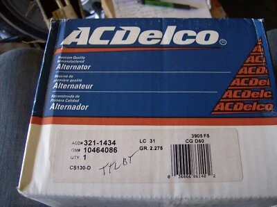 GENUINE GM 10464086 ALTERNATOR 321-1434 MONTE CARLO CAMARO FIREBIRD - Image 1 of 4