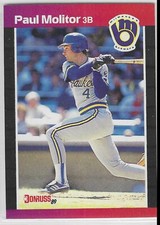 1989 Donruss #291 Paul Molitor HOF Milwaukee Brewers