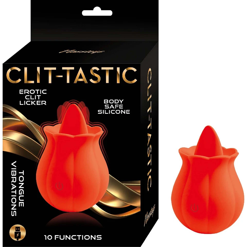 Nasstoys Clit-Tastic Arousing Clit Licker, уникальный стимулятор в форме розы - красный - Изображение 1 из 1