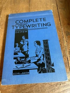 ©1934 COMPLETE TYPEWRITING by Ollie DEPEW business textbook deep blue HB cover - Picture 1 of 17