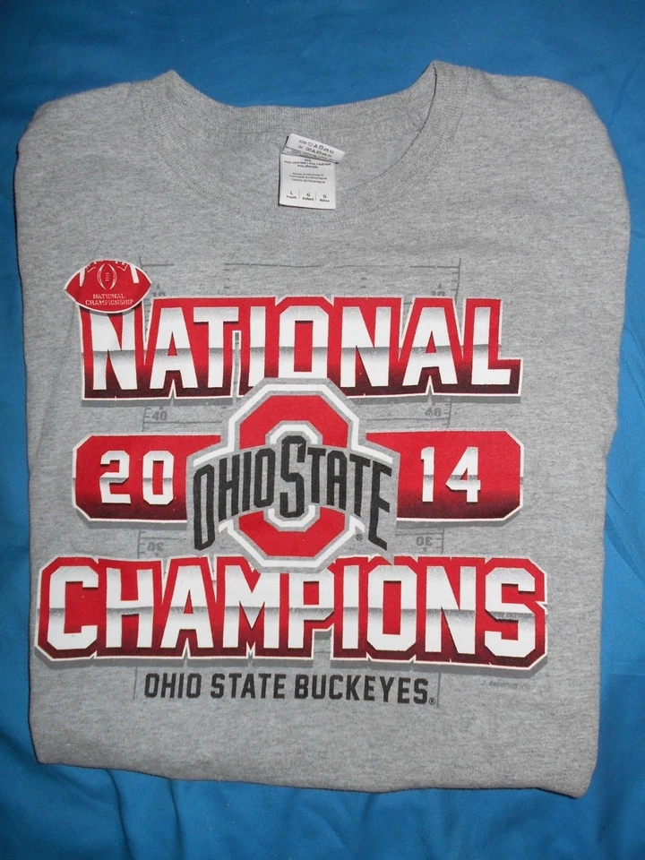 Ohio State Buckeyes 2014 National Champions Boys Large Shirt - Image 1 of 1