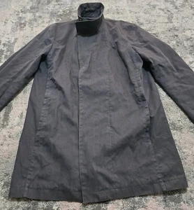 Reiss Mens Trench Coat Size L Grey Long Overcoat - Picture 1 of 9